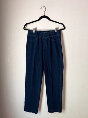 Lands' End Pull On Starfish Jeans | Jeggings Dark Wash Stretch Denim Small 6-8